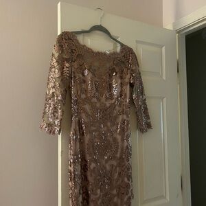 Tadashi Shoji Rose Sequin Dress